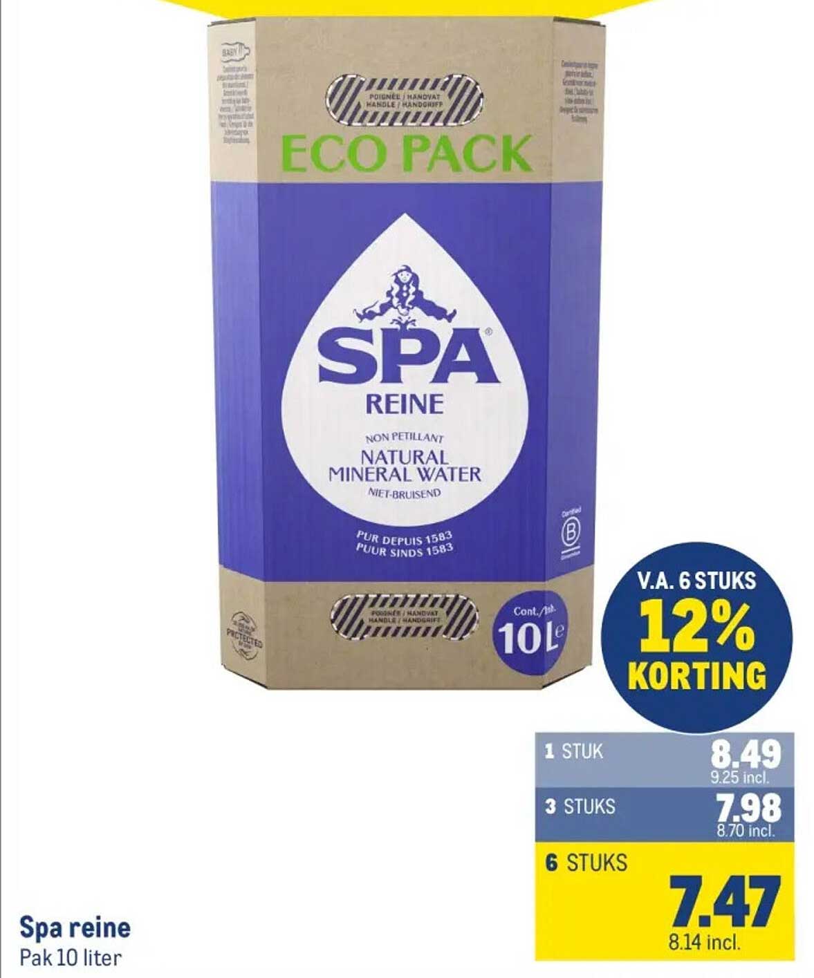 Spa reine Pak 10 liter