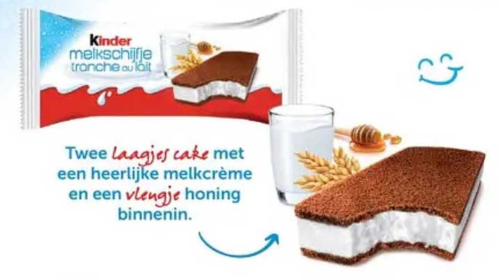 Kinder melkschijfje tranche au lait