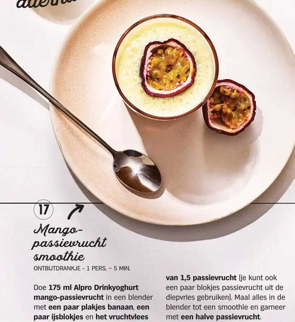 Mango-passievrucht smoothie