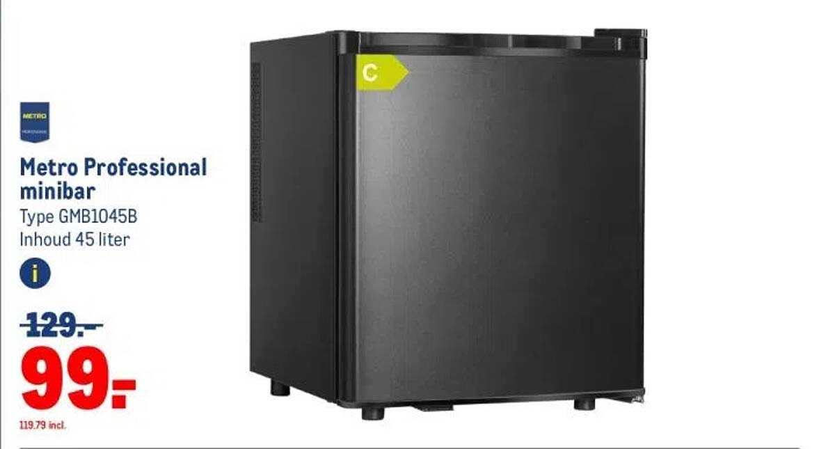 Metro Professional Minibar Aanbieding bij Makro - FolderFeest.nl