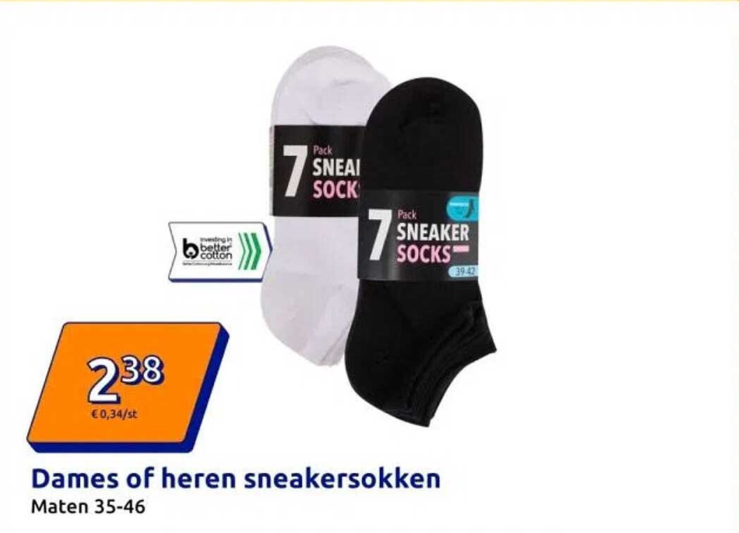 Dames of heren sneakersokken