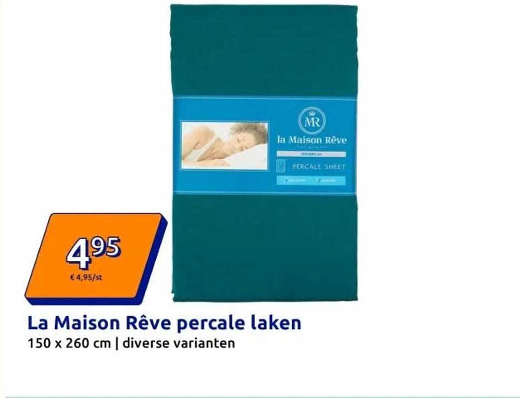 La Maison Rêve percale laken 150 x 260 cm | diverse varianten