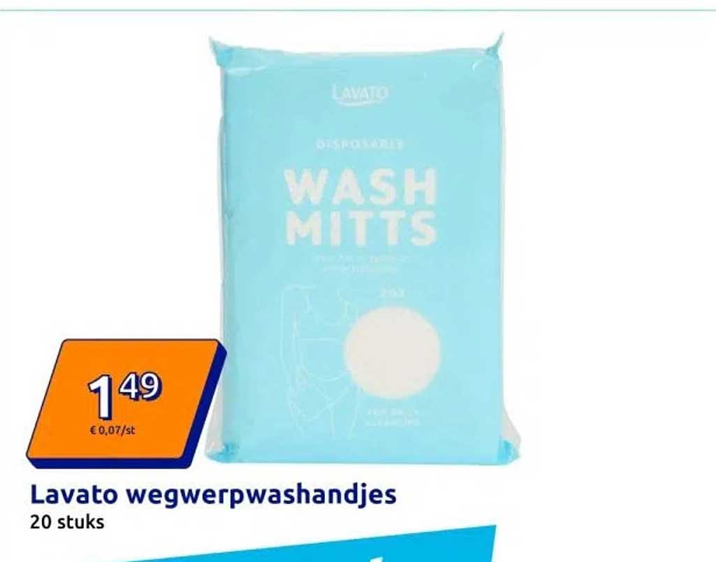 Lavato wegwerpwashandjes 20 stuks