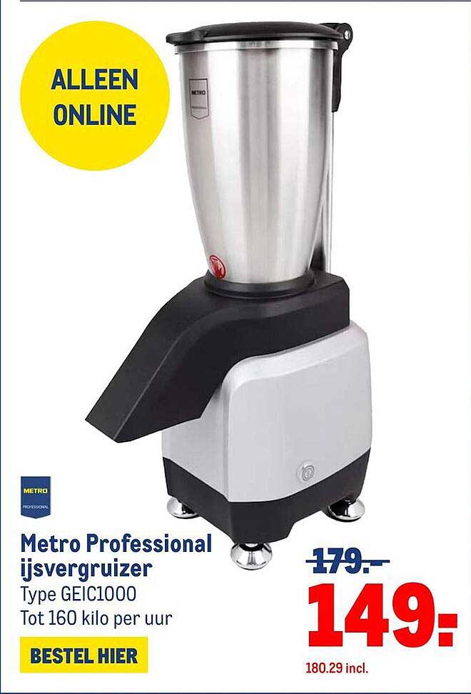 Metro Professional ijsvergruizer Type GEIC1000