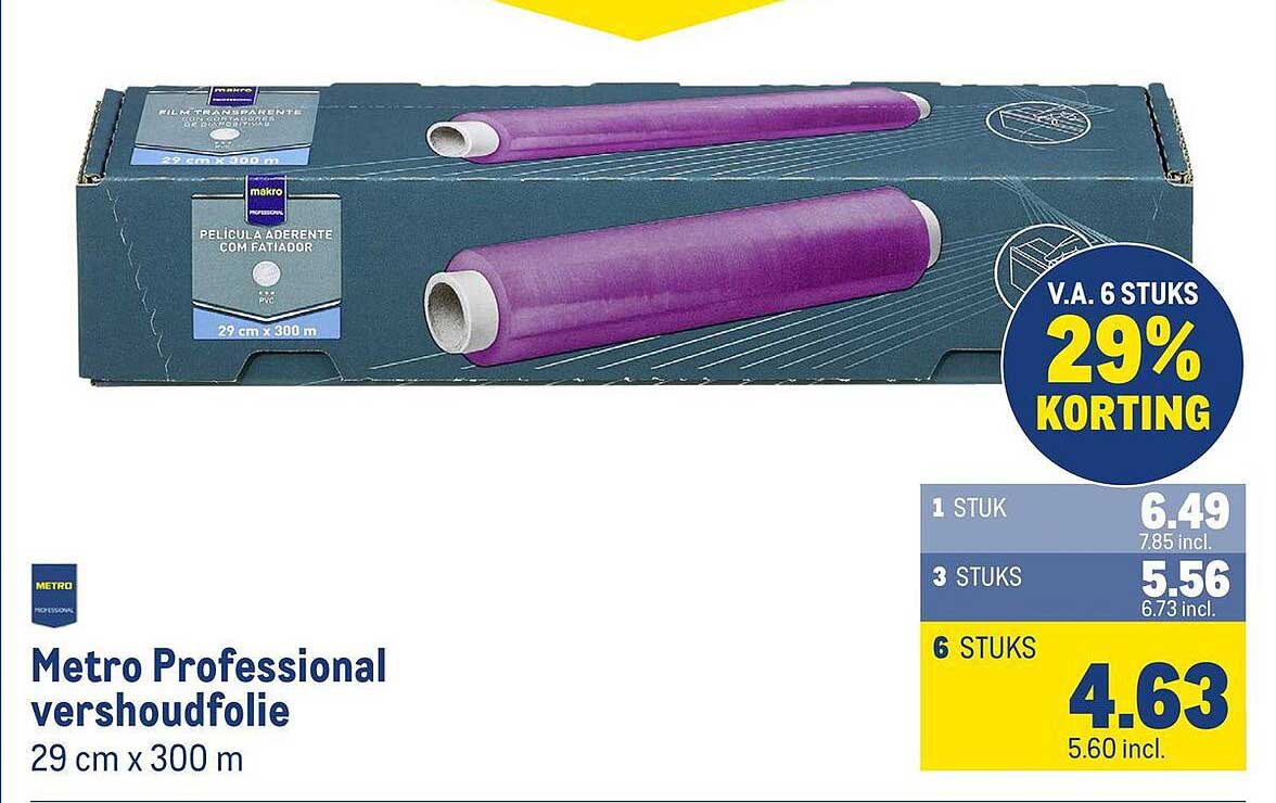 Metro Professional vershoudfolie 29 cm x 300 m