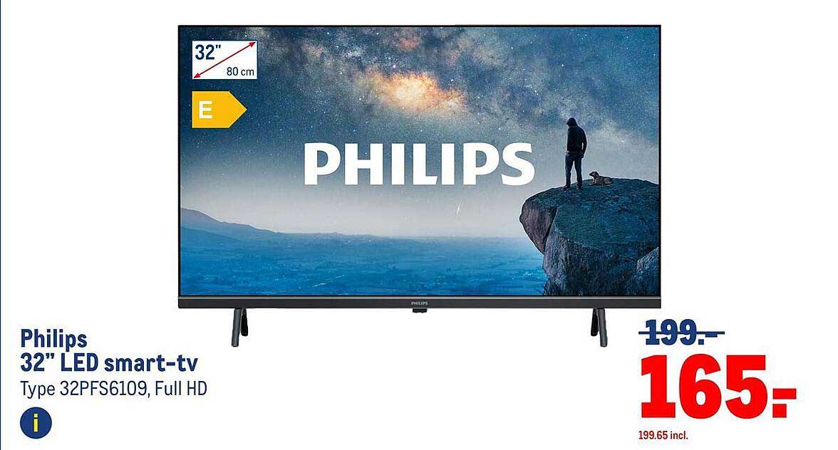 Philips 32" LED smart-tv Type 32PFS6109, Full HD