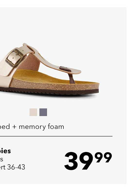 Slippers met voetbed + memory foam