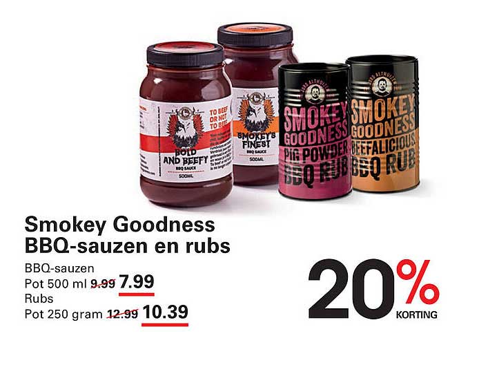 Smokey Goodness BBQ-sauzen en rubs