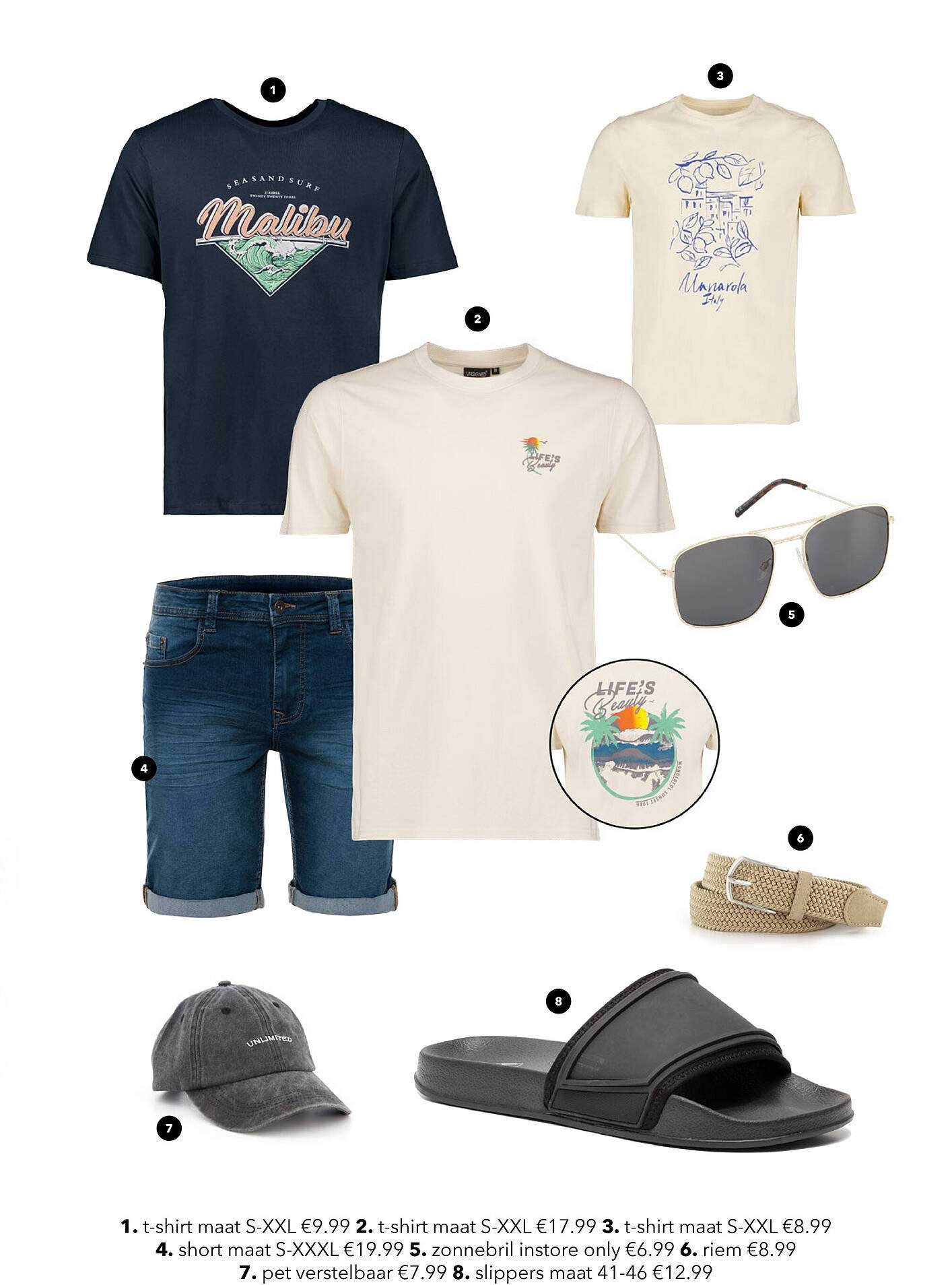 t-shirt maat S-XXL €17.99