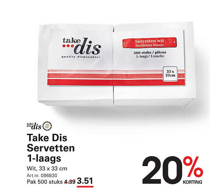Take Dis Servetten 1-laags