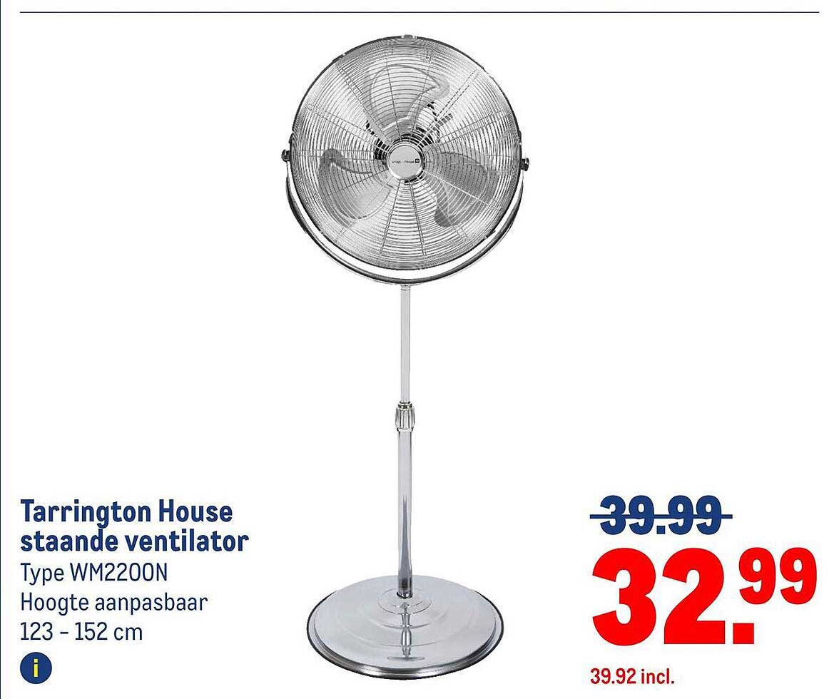 Tarrington House staande ventilator Type WM2200N