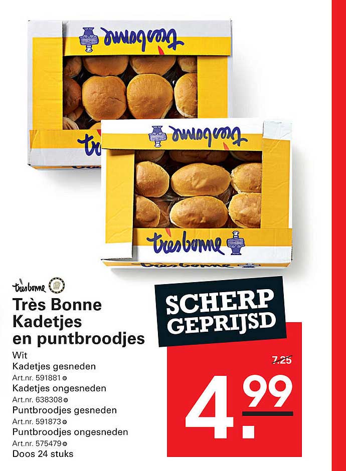 Très Bonne Kadetjes en puntbroodjes
