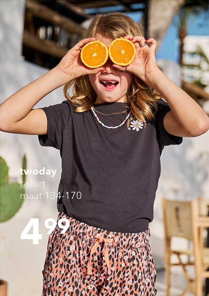 twoday t-shirt maat 134-170