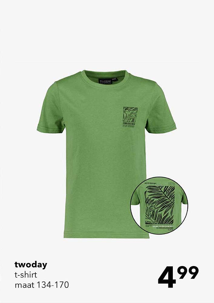 twoday t-shirt maat 134-170