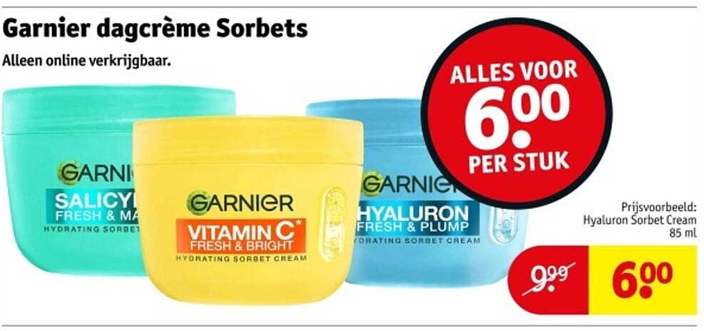 Garnier dagcrème Sorbets