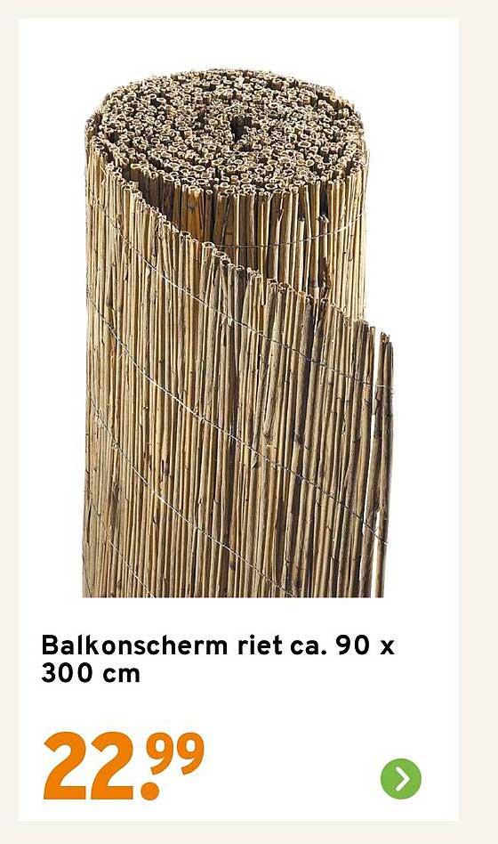 Balkonscherm riet ca. 90 x 300 cm