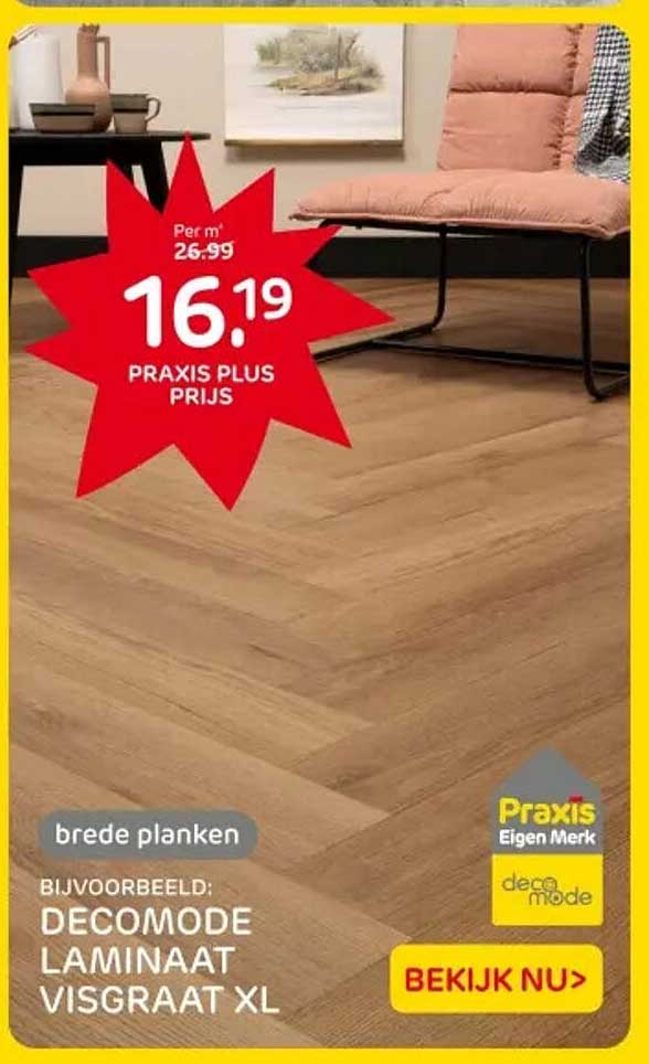 DECOMODE LAMINAAT VISGRAAT XL