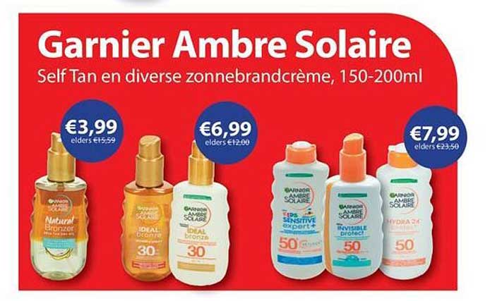 Garnier Ambre Solaire Self Tan en diverse zonnebrandcrème, 150-200ml