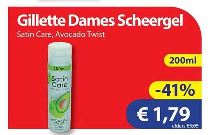 Gillette Dames Scheergel Satin Care, Avocado Twist
