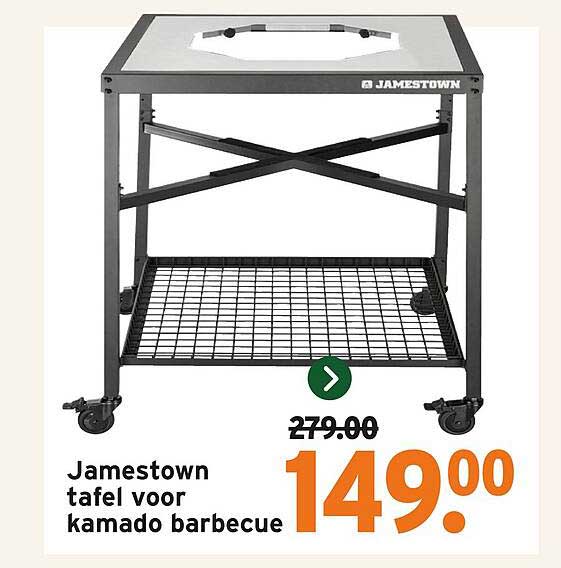 Jamestown tafel voor kamado barbecue