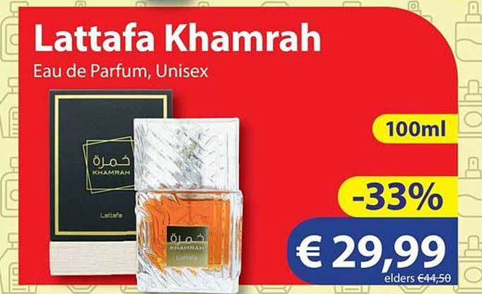Lattafa Khamrah Eau de Parfum, Unisex 100ml
