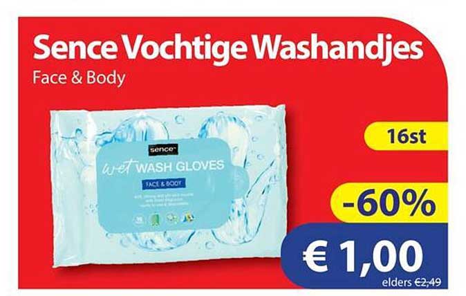Sence Vochtige Washandjes Face & Body