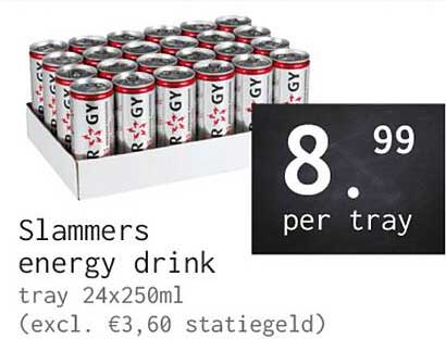 Slammers energy drink tray 24x250ml