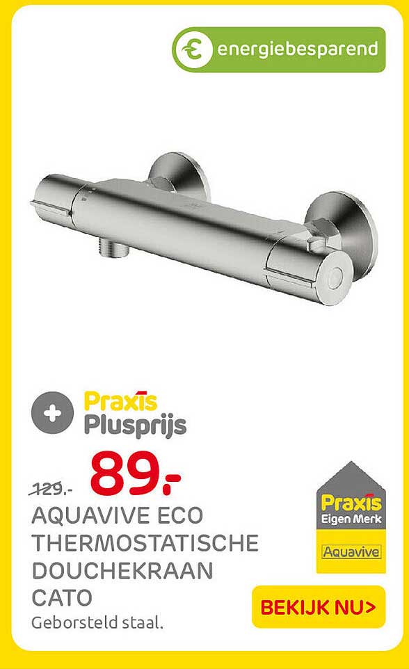 AQUAVIVE ECO THERMOSTATISCHE DOUCHEKRAAN CATO