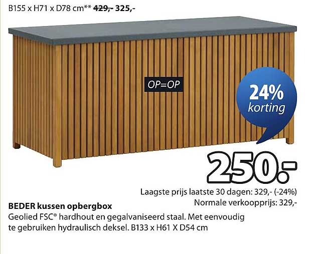 BEDER kussen opbergbox OP=OP