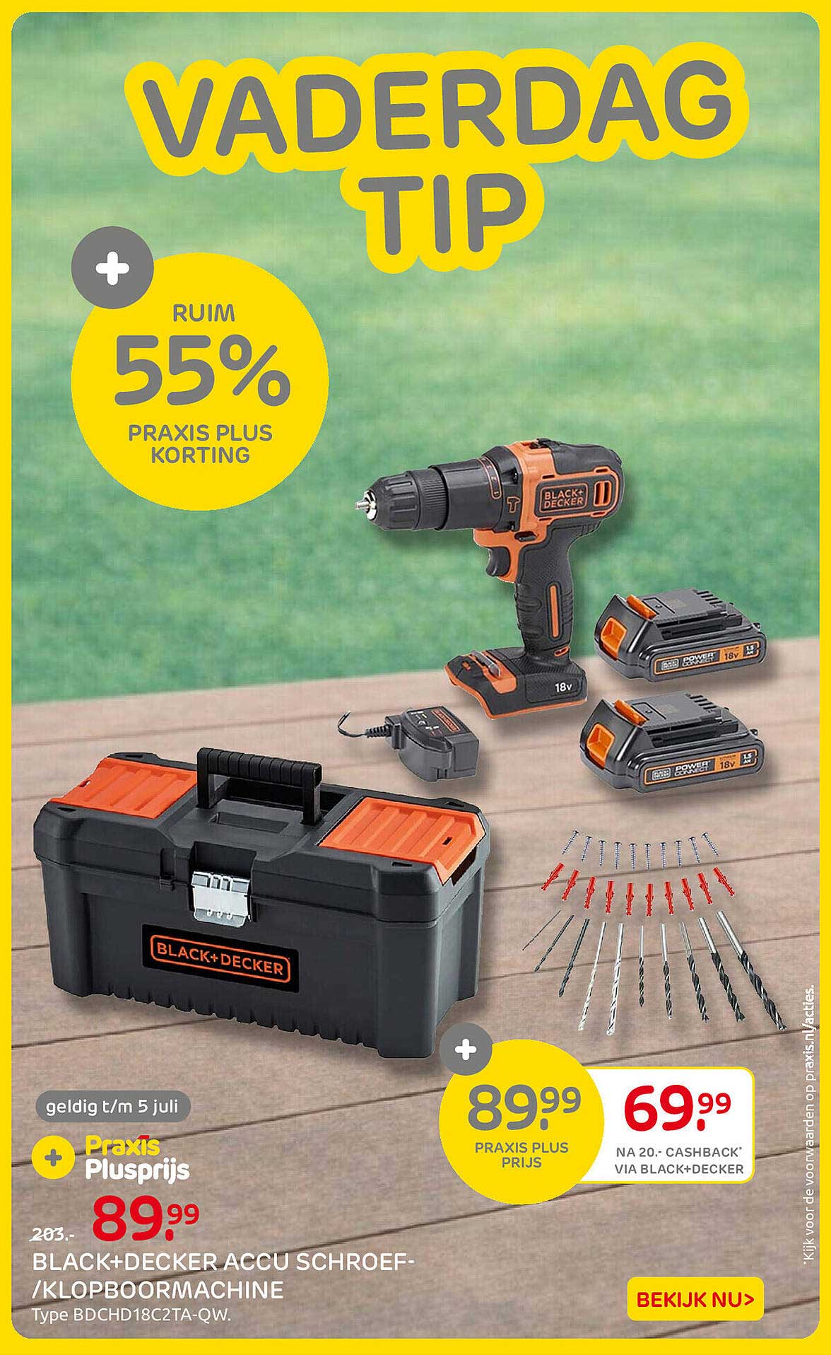 BLACK+DECKER ACCU SCHROEF-/KLOPBOORMACHINE