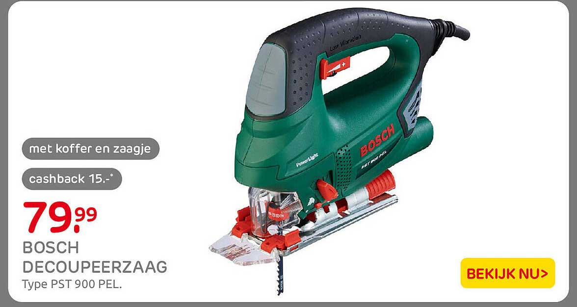 BOSCH DECOUPEERZAAG Type PST 900 PEL. cashback 15.-