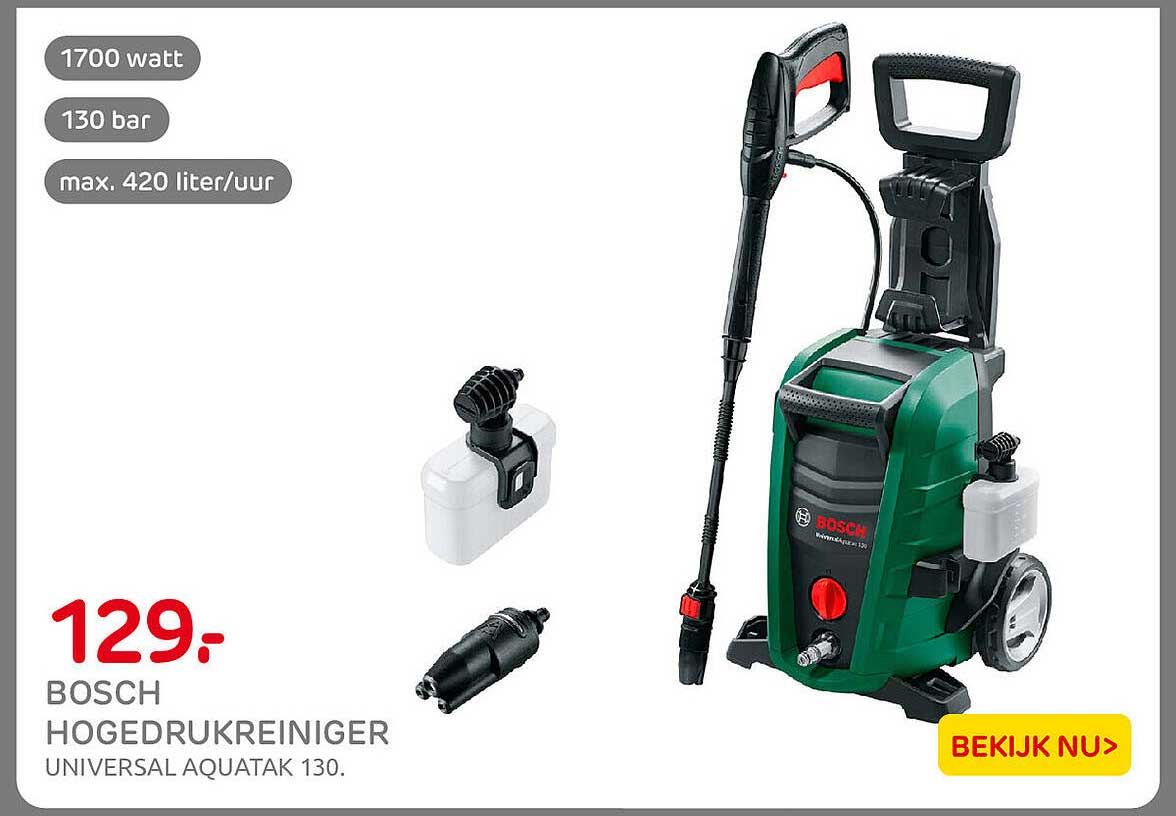 BOSCH HOGEDRUKREINIGER UNIVERSAL AQUATAK 130.