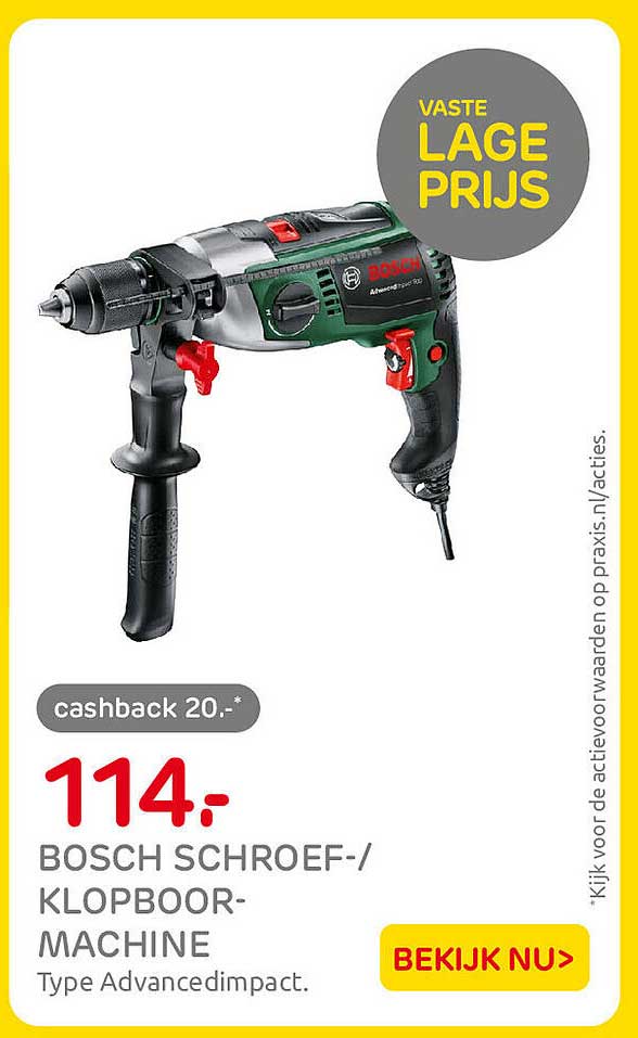 BOSCH SCHROEF-/KLOPBOOR-MACHINE Type Advancedimpact. cashback 20.-*
