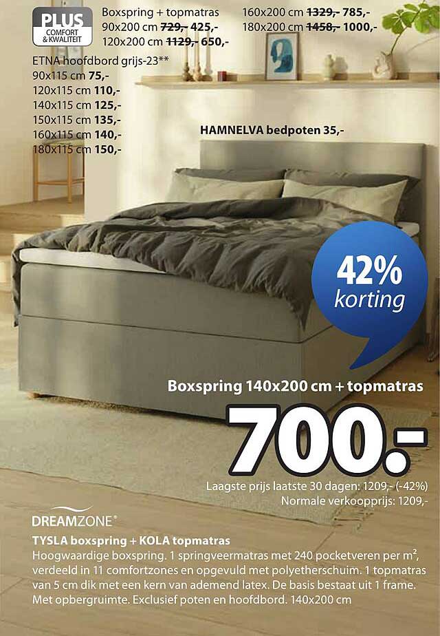 Boxspring 140x200 cm + topmatras