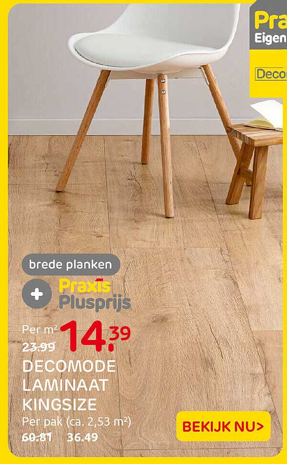 brede planken Praxis Plusprijs DECOMODE LAMINAAT KINGSIZE