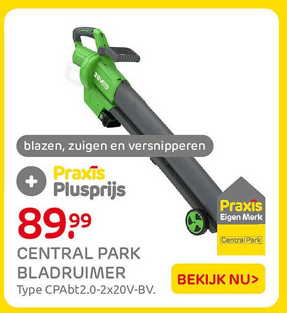 Central Park bladruimer Praxis Plusprijs