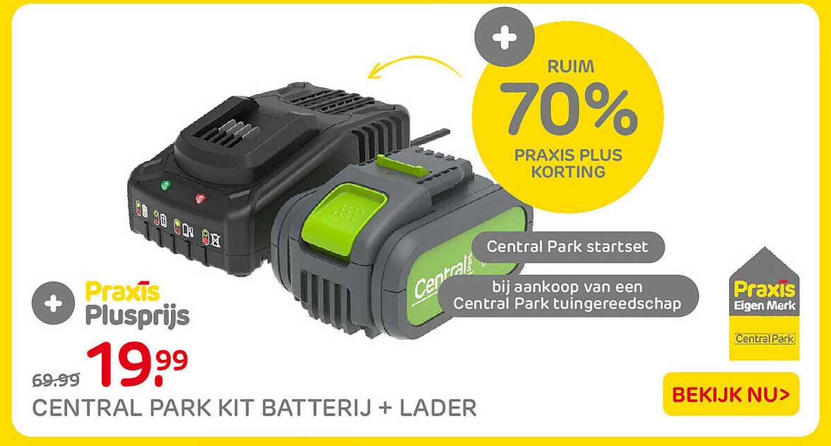 CENTRAL PARK KIT BATTERIJ + LADER