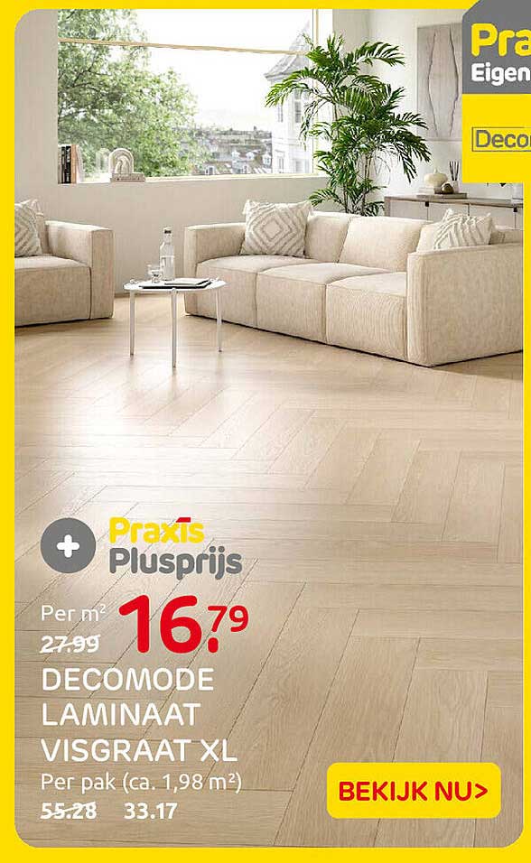 DECOMODE LAMINAAT VISGRAAT XL