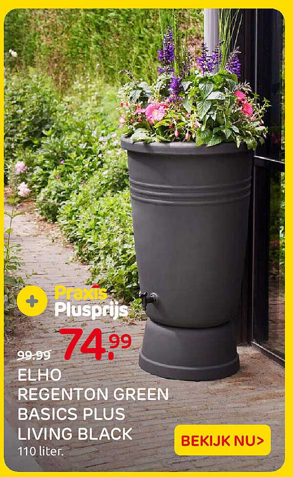ELHO REGENTON GREEN BASICS PLUS LIVING BLACK 110 liter.