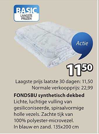 FONDSBU synthetisch dekbed