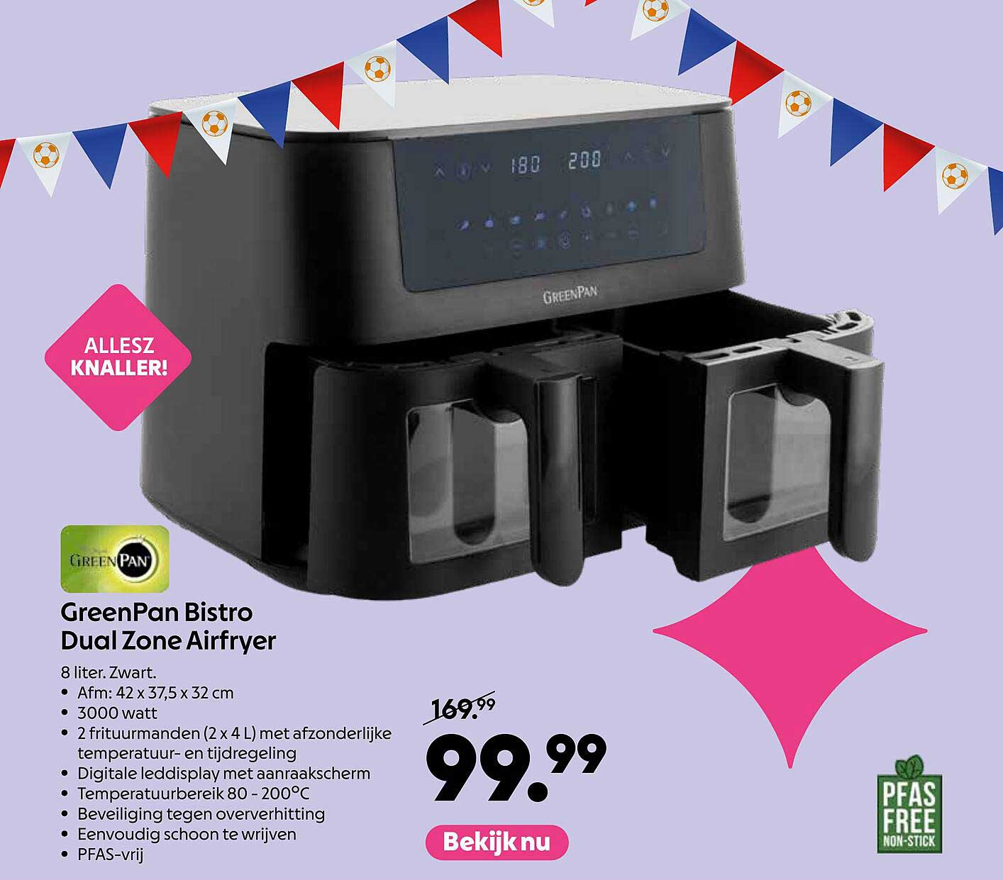 GreenPan Bistro Dual Zone Airfryer