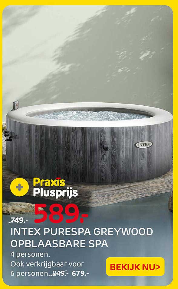 INTEX PURESPA GREYWOOD OPBLAASBARE SPA