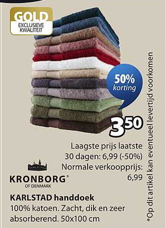 KARLSTAD handdoek 50% korting