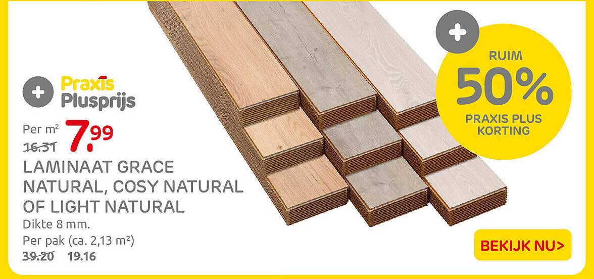 LAMINAAT GRACE NATURAL, COSY NATURAL OF LIGHT NATURAL