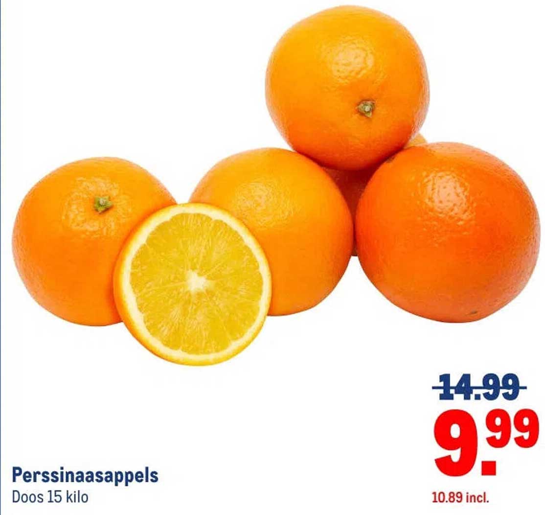 Perssinaasappels Doos 15 kilo