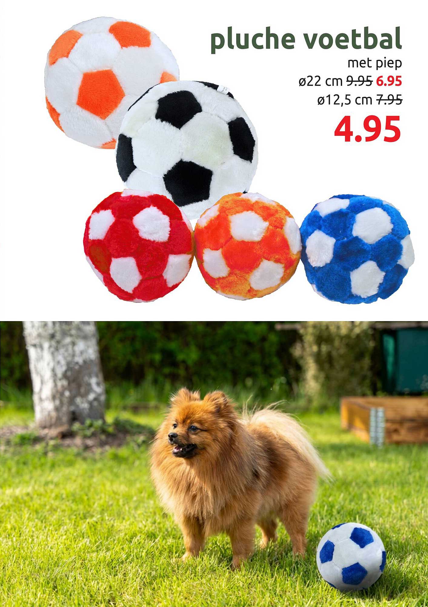 pluche voetbal met piep