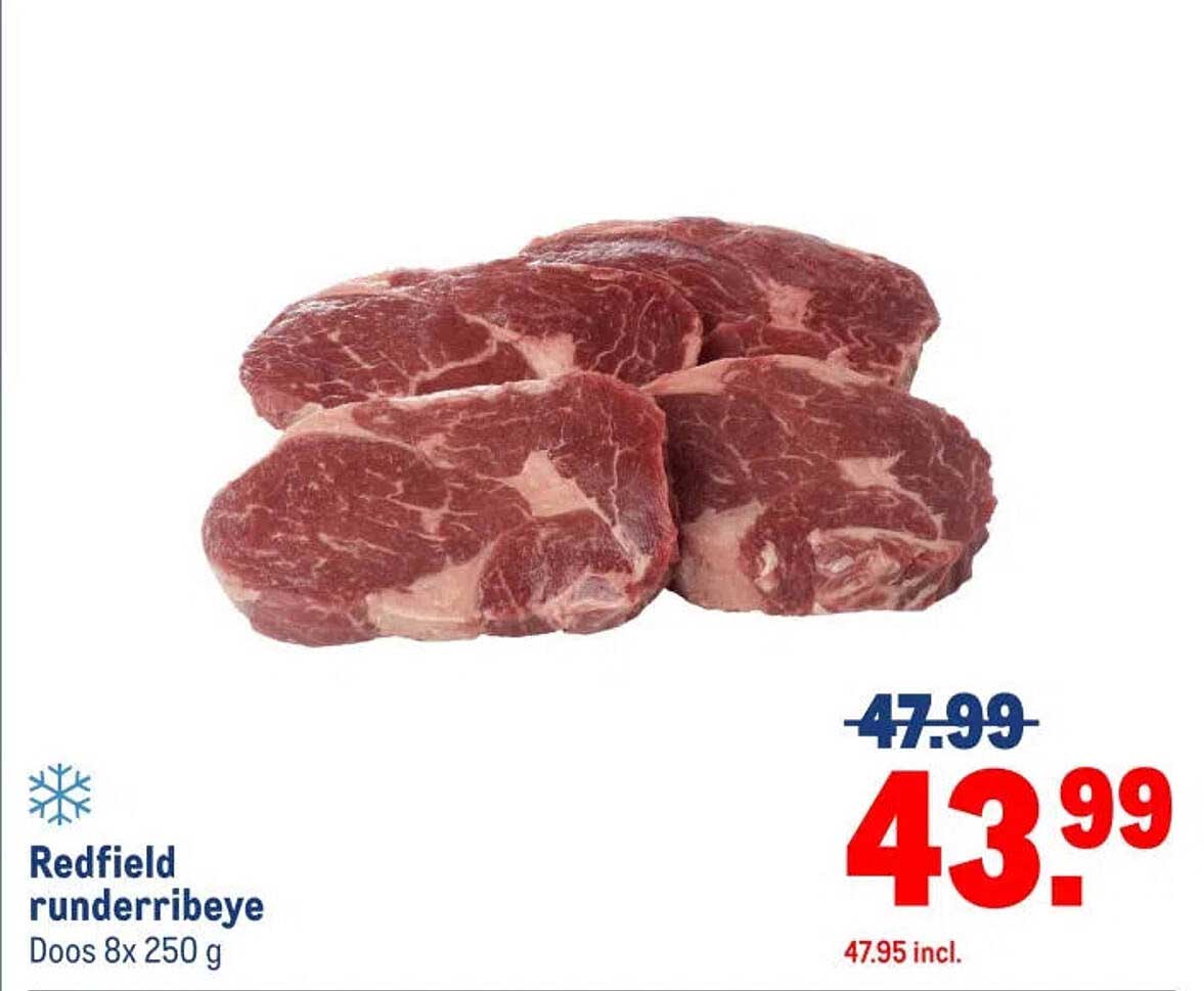 Redfield runderribeye Doos 8x 250 g