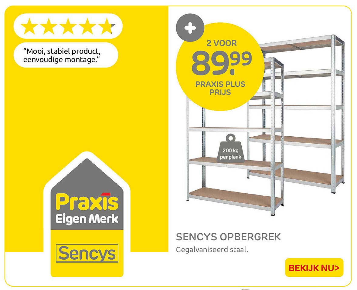 Sencys opbergrek 2 voor