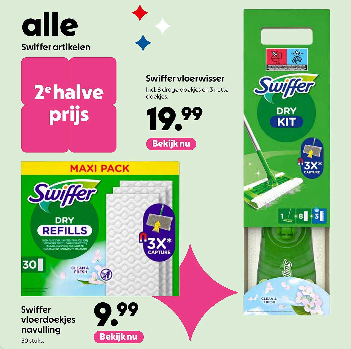 Swiffer artikelen 2e halve prijs
