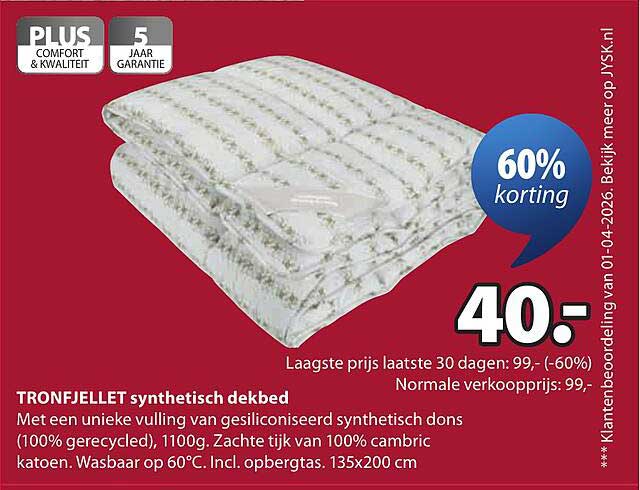 TRONFJELLET synthetisch dekbed